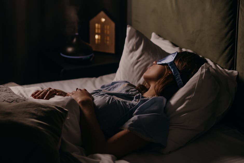 woman sleeping eye mask spa